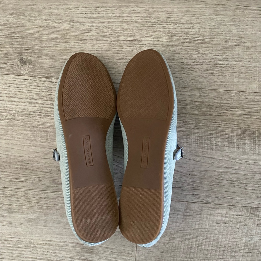 NWOT Bandolino Philly Mary Jane Ballet Flats Light Blue Denim Feminine - Size 10 - Picture 9 of 11